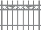 einreihiges Halbkreisornament