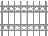 zweireihiges Halbkreisornament